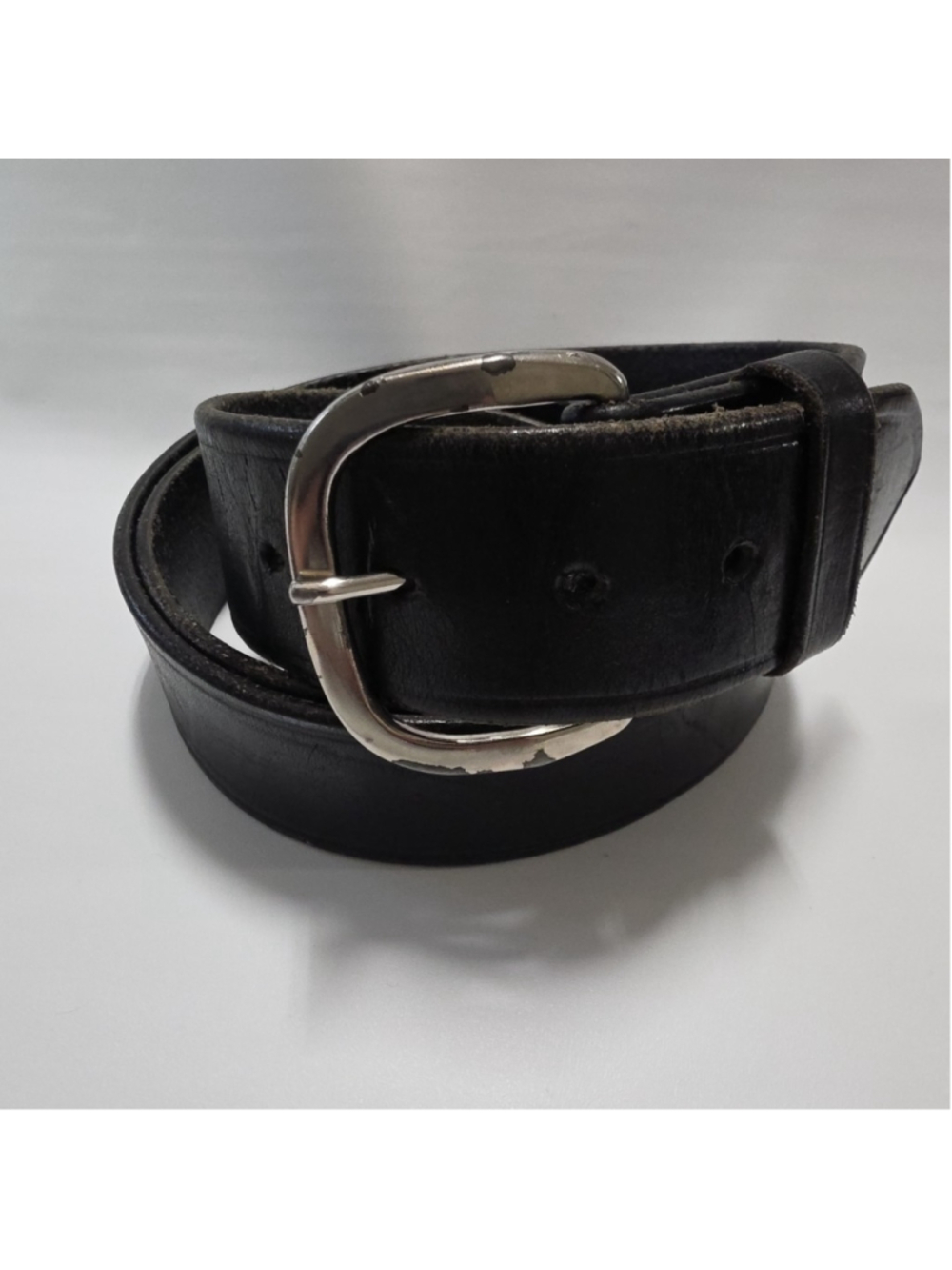 Cabelas Genuine Leather Belt Mens 44 Black